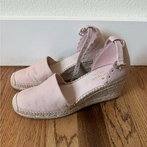 kate spade Blush Pink Espadrille Wedge Sandals